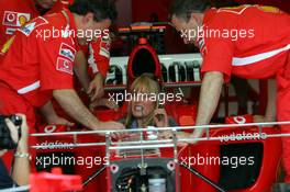 04.03.2005 Melbourne, Australia, BO DEREK - ex Model visiting Ferrari - Friday, March, Formula 1 World Championship, Rd 1, Australian Grand Prix