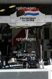 28.02.2005 Melbourne, Australia, New car at Minardi? Christijan Albers, NED - Feature - at the Park / circuit - Monday - Formula 1 World Championship, Rd 1, Australian Grand Prix