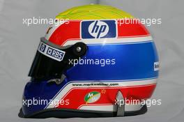 03.03.2005 Melbourne, Australia, Mark Webber, AUS, BMW WilliamsF1 Team, helmet - Thursday, March, Formula 1 World Championship, Rd 1, Australian Grand Prix