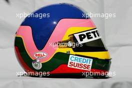03.03.2005 Melbourne, Australia, Jacques Villeneuve, CDN, Sauber Petronas helmet - Thursday, March, Formula 1 World Championship, Rd 1, Australian Grand Prix