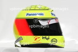 03.03.2005 Melbourne, Australia, Ralf Schumacher, GER, Panasonic Toyota Racing helmet - Thursday, March, Formula 1 World Championship, Rd 1, Australian Grand Prix