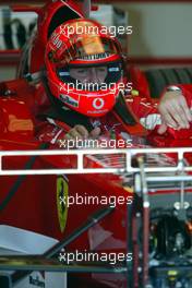 03.03.2005 Melbourne, Australia, Michael Schumacher, GER, Scuderia Ferrari Marlboro, F2004M, Pitlane, Box, Garage - Thursday, March, Formula 1 World Championship, Rd 1, Australian Grand Prix