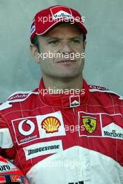03.03.2005 Melbourne, Australia, Rubens Barrichello, BRA, Ferrari -  Portrait Shooting - Thursday, March, Formula 1 World Championship, Rd 1, Australian Grand Prix