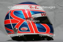 03.03.2005 Melbourne, Australia, Jenson Button, GBR, BAR Honda, helmet - Thursday, March, Formula 1 World Championship, Rd 1, Australian Grand Prix