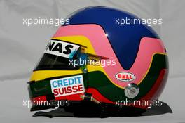 03.03.2005 Melbourne, Australia, Jacques Villeneuve, CDN, Sauber Petronas helmet - Thursday, March, Formula 1 World Championship, Rd 1, Australian Grand Prix