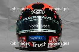 03.03.2005 Melbourne, Australia, Christijan Albers, NED, helmet - Thursday, March, Formula 1 World Championship, Rd 1, Australian Grand Prix