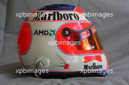 02.03.2005 Melbourne, Australia, Helmet of Rubens Barrichello, BRA, Ferrari - Wednesday, March, Formula 1 World Championship, Rd 1, Australian Grand Prix