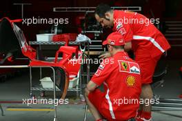 02.03.2005 Melbourne, Australia, prepairings at Ferrari - Wednesday, March, Formula 1 World Championship, Rd 1, Australian Grand Prix