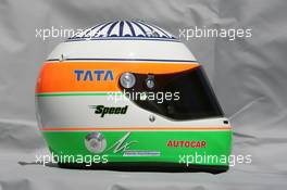 02.03.2005 Melbourne, Australia, Helmet of Narain Karthikeyan, IND, Jordan - Wednesday, March, Formula 1 World Championship, Rd 1, Australian Grand Prix