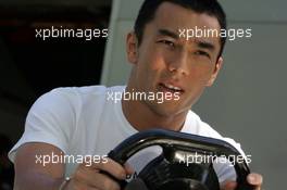 02.03.2005 Melbourne, Australia, Takuma Sato, JPN,  BAR Honda holding a steering wheel - Wednesday, March, Formula 1 World Championship, Rd 1, Australian Grand Prix
