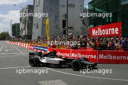 02.03.2005 Melbourne, Australia, Christijan Albers, NED, Minardi Cosworth drives the streets of Melbourne - Wednesday, March, Formula 1 World Championship, Rd 1, Australian Grand Prix