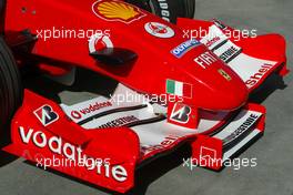02.03.2005 Melbourne, Australia, Ferrari front nose cone - Wednesday, March, Formula 1 World Championship, Rd 1, Australian Grand Prix