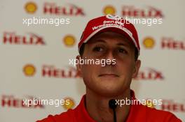 02.03.2005 Melbourne, Australia, Michael Schumacher, GER, Ferrari, Shell Press conference - Wednesday, March, Formula 1 World Championship, Rd 1, Australian Grand Prix