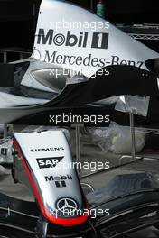 02.03.2005 Melbourne, Australia, McLaren car parts - Wednesday, March, Formula 1 World Championship, Rd 1, Australian Grand Prix