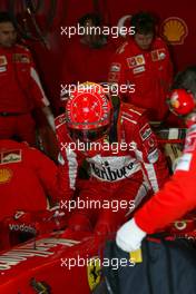 18.01.2005 Barcelona, Spain, Michael Schumacher, GER, Ferrari - Tuesday, January, Formula 1 Testing, Circuit de Catalunya (ESP)