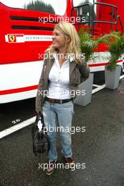 11.09.2005 Spa Francorchamps, Belgium,  Corina Schumacher, GER, Corinna, wife of Michael Schumacher - September, Formula 1 World Championship, Rd 16, Belgian Grand Prix, Sunday