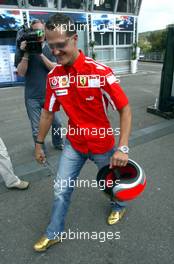 08.09.2005 Spa Francorchamps, Belgium,  Michael Schumacher, GER, Ferrari - September, Formula 1 World Championship, Rd 16, Belgian Grand Prix, Thursday