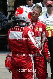 11.06.2005 Montreal, Canada,  Michael Schumacher, GER, Ferrari, Rubens Barrichello, BRA, Ferrari - June, Formula 1 World Championship, Rd 8, Canadian Grand Prix, Montreal, CDN, Qualifying