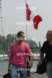 09.06.2005 Montreal, Canada,  Michael Schumacher, GER, Ferrari arrives at the track - June, Formula 1 World Championship, Rd 8, Canadian Grand Prix, Montreal, CDN