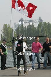 09.06.2005 Montreal, Canada,  Michael Schumacher, GER, Ferrari arrives at the track - June, Formula 1 World Championship, Rd 8, Canadian Grand Prix, Montreal, CDN