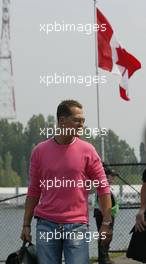 09.06.2005 Montreal, Canada,  Michael Schumacher, GER, Ferrari arrives at the track - June, Formula 1 World Championship, Rd 8, Canadian Grand Prix, Montreal, CDN