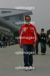 14.10.2005 Shanghai, China,  Rubens Barrichello, BRA, Ferrari - October, Formula 1 World Championship, Rd 19, Chinese Grand Prix, Friday Practice