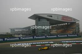 14.10.2005 Shanghai, China,  Tiago Monteiro, PRT, Jordan, EJ15, Action, Track - October, Formula 1 World Championship, Rd 19, Chinese Grand Prix, Friday Practice