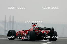 14.10.2005 Shanghai, China,  Rubens Barrichello, BRA, Scuderia Ferrari Marlboro, F2005, Action, Track - October, Formula 1 World Championship, Rd 19, Chinese Grand Prix, Friday Practice