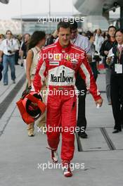 15.10.2005 Shanghai, China,  Michael Schumacher, GER, Ferrari - October, Formula 1 World Championship, Rd 19, Chinese Grand Prix, Saturday Qualifying