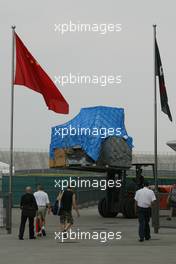 13.10.2005 Shanghai, China,  F1 freight - October, Formula 1 World Championship, Rd 19, Chinese Grand Prix, Thursday