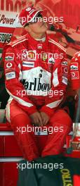 07.05.2005 Barcelona, Spain, Michael Schumacher, GER, Scuderia Ferrari Marlboro, F2005, Pitlane, Box, Garage - May, Formula 1 World Championship, Rd 5, Spanish Grand Prix, ESP, Practice