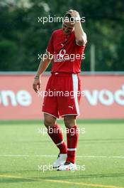 05.05.2005 Barcelona, Spain, Football at Campo de Deportes Municipal de Montmelo - with Michael Schumacher, GER, Ferrari - May, Formula 1 World Championship, Rd 5, Spanish Grand Prix, ESP