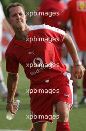 05.05.2005 Barcelona, Spain, Football at Campo de Deportes Municipal de Montmelo - with Michael Schumacher, GER, Ferrari - May, Formula 1 World Championship, Rd 5, Spanish Grand Prix, ESP