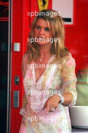 28.05.2005 Nuerburg, Germany,  Corina Schumacher, GER, Corinna, wife of Michael Schumacher - just came out of the Ferrari motorhome - May, Formula 1 World Championship, Rd 7, European Grand Prix, Nürburgring, GER