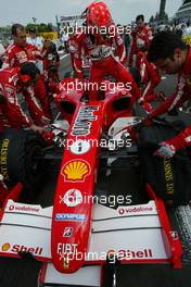 29.05.2005 Nuerburg, Germany,  Michael Schumacher, GER, Ferrari - May, Formula 1 World Championship, Rd 7, European Grand Prix, Nürburgring, GER, Grid