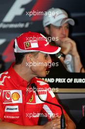 26.05.2005 Nuerburg, Germany,  Ralf Schumacher, GER, Panasonic Toyota Racing and Michael Schumacher, GER, Ferrari - May, Formula 1 World Championship, Rd 7, European Grand Prix, Nürburgring, GER, Press Conference