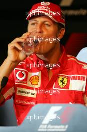 26.05.2005 Nuerburg, Germany,  Michael Schumacher, GER, Ferrari - May, Formula 1 World Championship, Rd 7, European Grand Prix, Nürburgring, GER, Press Conference