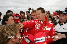 01.07.2005 Magny-Cours, France,  Michael Schumacher, GER, Ferrari at a Bridgestone Go Karting event - July, Formula 1 World Championship, Rd 10, French Grand Prix, Magny Cours, France