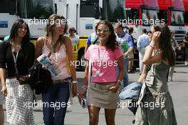 01.07.2005 Magny-Cours, France,  Girls in the paddock - July, Formula 1 World Championship, Rd 10, French Grand Prix, Magny Cours, France