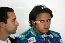 01.07.2005 Magny-Cours, France,  Felipe Massa (BRA), Sauber Petronas, Portrait, with his manager Nicolas Todt - July, Formula 1 World Championship, Rd 10, French Grand Prix, Magny Cours, France, Practice