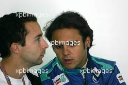 01.07.2005 Magny-Cours, France,  Felipe Massa (BRA), Sauber Petronas, Portrait, with his manager Nicolas Todt (FRA) - July, Formula 1 World Championship, Rd 10, French Grand Prix, Magny Cours, France, Practice