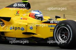 01.07.2005 Magny-Cours, France,  Robert Doornbos (NED), Test driver Jordan Toyota EJ15, with new sponsoring from KPN on the side - July, Formula 1 World Championship, Rd 10, French Grand Prix, Magny Cours, France, Practice