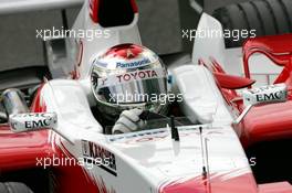 01.07.2005 Magny-Cours, France,  Jarno Trulli (ITA), Panasonic Toyota Racing TF105 - July, Formula 1 World Championship, Rd 10, French Grand Prix, Magny Cours, France, Practice