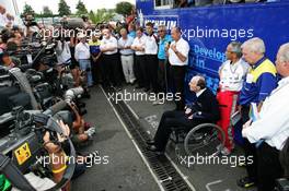 01.07.2005 Magny-Cours, France,  An unannounced press conference in front of the Michelin motorhome by the team bosses using Michelin tyres - July, Formula 1 World Championship, Rd 10, French Grand Prix, Magny Cours, France