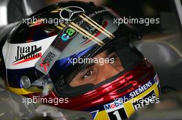 01.07.2005 Magny-Cours, France,  Juan-Pablo Montoya (COL), West McLaren Mercedes, in the pitbox - July, Formula 1 World Championship, Rd 10, French Grand Prix, Magny Cours, France, Practice