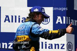 03.07.2005 Magny-Cours, France,  Podium, Fernando Alonso (ESP), Mild Seven Renault F1 Team, Portrait (1st) - July, Formula 1 World Championship, Rd 10, French Grand Prix, Magny Cours, France, Podium