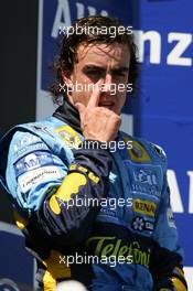 03.07.2005 Magny-Cours, France,  Fernando Alonso (ESP), Mild Seven Renault F1 Team, Portrait (1st) - July, Formula 1 World Championship, Rd 10, French Grand Prix, Magny Cours, France, Podium