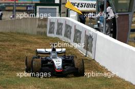 03.07.2005 Magny-Cours, France,  The retired car of Juan-Pablo Montoya (COL), West McLaren Mercedes MP4-20 - July, Formula 1 World Championship, Rd 10, French Grand Prix, Magny Cours, France, Race