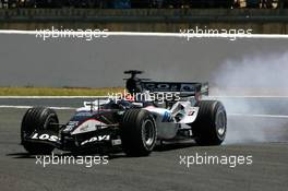 03.07.2005 Magny-Cours, France,  Christijan Albers (NED), Minardi Cosworth PS05, getting back on track with a lot of wheel spin after spinning off - July, Formula 1 World Championship, Rd 10, French Grand Prix, Magny Cours, France, Race