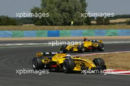 03.07.2005 Magny-Cours, France,  Narain Karthikeyan, IND, Jordan, EJ15, Action, Track - July, Formula 1 World Championship, Rd 10, French Grand Prix, Magny Cours, France, Race